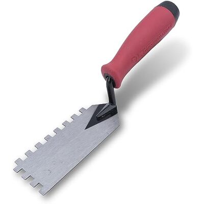 Marshalltown QLT Notched Margin Trowel, 127 x 51 mm, Tile Trowel 127 x 51 mm Blade, 6.3 mm Square Notch, Soft Grip Handle, Scoops and Spreads Thinset and Adhesive, MT71 Marshalltown QLT Notched Margin Trowel, 127 x 51 mm, Tile Trowel 127 x 51 mm Blade, 6.3 mm Square Notch, Soft Grip Handle, Scoops and Spreads Thinset and Adhesive, MT71