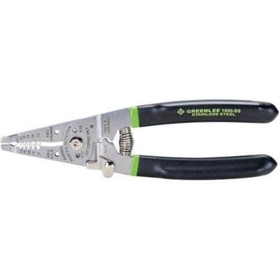 Greenlee 1950-SS Stainless Steel Wire Pro Stripper with Straight Vinyl Handle for 10-18 AWG Greenlee 1950-SS Stainless Steel Wire Pro Stripper with Straight Vinyl Handle for 10-18 AWG
