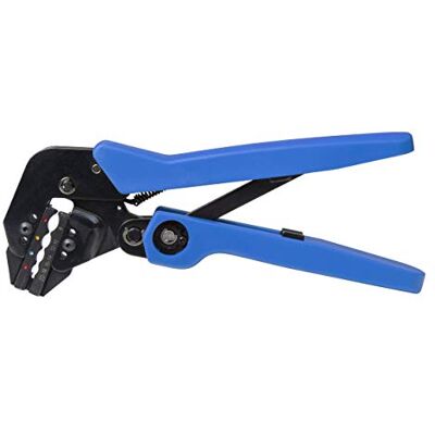 ANCOR MARINE GRADE Products 703015 Angled Single Crimp Ratcheting Crimper 22 AWG to 8 AWG, Blue/Black ANCOR MARINE GRADE Products 703015 Angled Single Crimp Ratcheting Crimper 22 AWG to 8 AWG, Blue/Black