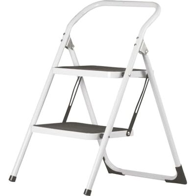 Amig – 2-Step Folding Ladder Folding Stool Dimensions: 77 x 57 x 47 cm Stool with Two Non-Slip Steps Maximum Weight Capacity: 150 kg Steel White and Black Amig – 2-Step Folding Ladder Folding Stool Dimensions: 77 x 57 x 47 cm Stool with Two Non-Slip Steps Maximum Weight Capacity: 150 kg Steel White and Black