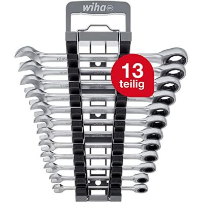 Wiha 303-91 Ratcheting Combination Wrench Set 13 pcs, Red Wiha 303-91 Ratcheting Combination Wrench Set 13 pcs, Red