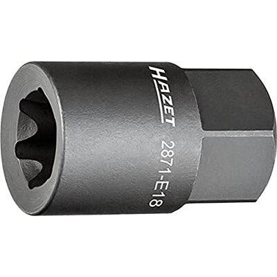 Hazet 2871-E18 39.5 mm E 18 Brake Calliper Torx Profile Socket Multi-Colour Hazet 2871-E18 39.5 mm E 18 Brake Calliper Torx Profile Socket Multi-Colour