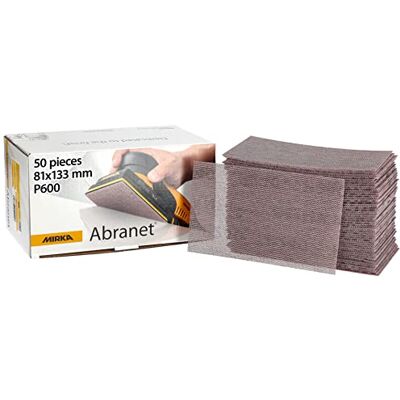 Mirka Abranet net sandpaper strips 81x133 mm Hook & loop/Grit P600 / 50 pcs/for sanding wood, walls, metal, aluminium, stainless steel, filler, varnish, plastic / 5417805061 Mirka Abranet net sandpaper strips 81x133 mm Hook & loop/Grit P600 / 50 pcs/for sanding wood, walls, metal, aluminium, stainless steel, filler, varnish, plastic / 5417805061