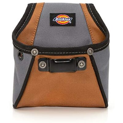 Dickies Rigid Nail/Screw Work Pouch with Tape Measure Clip, Universal-fit Steel Clip for Tool Belt, Riveted Seams Built to Last Dickies Rigid Nail/Screw Work Pouch with Tape Measure Clip, Universal-fit Steel Clip for Tool Belt, Riveted Seams Built to Last