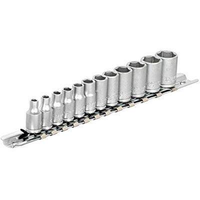 Unior Socket Spanner Assortment on Socket Strip, 1/4 Inch, 1 Piece, 188 Unior Socket Spanner Assortment on Socket Strip, 1/4 Inch, 1 Piece, 188