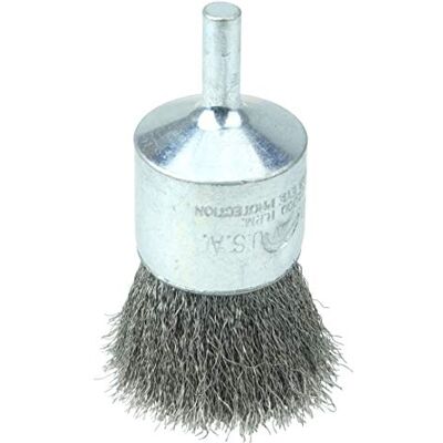 Weiler 36285 Wolverine 1" Crimped Wire End Brush, 006" Stainless Steel Fill, 1/4" Stem, Made in the USA (Pack of 10) Weiler 36285 Wolverine 1" Crimped Wire End Brush, 006" Stainless Steel Fill, 1/4" Stem, Made in the USA (Pack of 10)