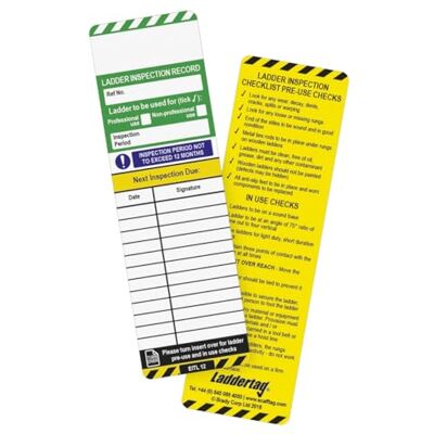 Brady Scafftag by Laddertag Status Insert Pack – 10 Safety Inserts for Ladder Inspection and Compliance Brady Scafftag by Laddertag Status Insert Pack – 10 Safety Inserts for Ladder Inspection and Compliance