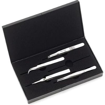 Weller Erem Set of 4 stainless steel tweezers - set of tweezers Weller Erem Set of 4 stainless steel tweezers - set of tweezers