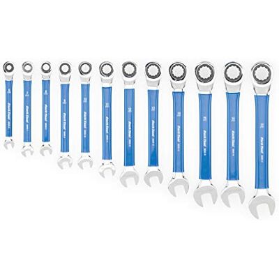 Park Tool MWR-SET Ratcheting Metric Wrench Set,6mm 17mm Tool,Blue / Silver Park Tool MWR-SET Ratcheting Metric Wrench Set,6mm 17mm Tool,Blue / Silver