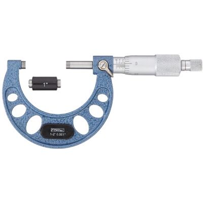 Fowler Full Warranty Outside Inch Micrometer, 52-253-102-1, Ratchet Stop Thimble, 1-2" Measuring Range, 0.00016" Accuracy, 0.001" Graduation Fowler Full Warranty Outside Inch Micrometer, 52-253-102-1, Ratchet Stop Thimble, 1-2" Measuring Range, 0.00016" Accuracy, 0.001" Graduation