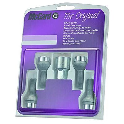 McGard Anti Theft SU (Standard): _____M14 x 1.50, spherical base, R14, Length 56.0 mm, total length of the bolt 46.2 mm, opening of the Wrench 17 mm, key 25.8 mm McGard Anti Theft SU (Standard): _____M14 x 1.50, spherical base, R14, Length 56.0 mm, total length of the bolt 46.2 mm, opening of the Wrench 17 mm, key 25.8 mm