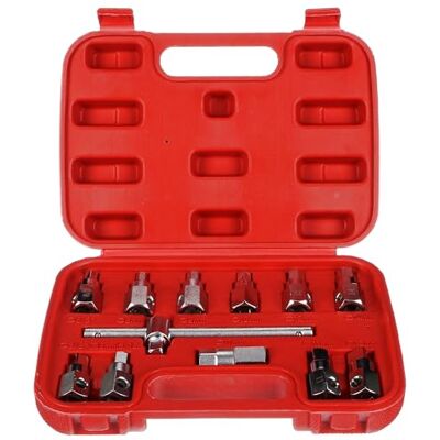 SIXTOL MECHANIC OIL DRAIN SET 12 Oil Drain Tool Set Hex & Square 12-Piece Compatible with Various Car Brands SIXTOL MECHANIC OIL DRAIN SET 12 Oil Drain Tool Set Hex & Square 12-Piece Compatible with Various Car Brands