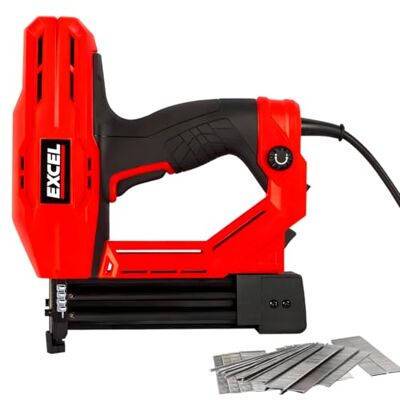 Excel 2-in-1 Electric Stapler Nailer Gun 15-32mm 18 Gauge Heavy Duty 240V~50Hz Electric Nail Gun Corded Nailer Gun Ideal for Woodworking, Decorating, Construction Jobs Excel 2-in-1 Electric Stapler Nailer Gun 15-32mm 18 Gauge Heavy Duty 240V~50Hz Electric Nail Gun Corded Nailer Gun Ideal for Woodworking, Decorating, Construction Jobs