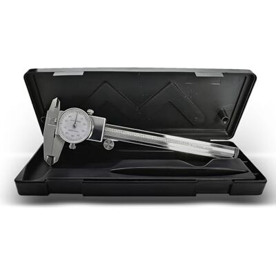 findmall 6" Dial Caliper 0.001 Stainless Steel Shockproof 4-Way Measurement with Plastic Case findmall 6" Dial Caliper 0.001 Stainless Steel Shockproof 4-Way Measurement with Plastic Case