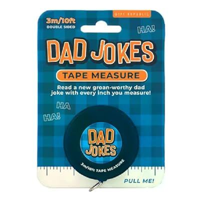 Gift Republic Dad Jokes Measuring Tape 3m / 10ft – Funny Double-Sided Tape Measure with 50+ Jokes Novelty DIY Gift for Dad Retractable Tool for Home & Workshop Gift Republic Dad Jokes Measuring Tape 3m / 10ft – Funny Double-Sided Tape Measure with 50+ Jokes Novelty DIY Gift for Dad Retractable Tool for Home & Workshop