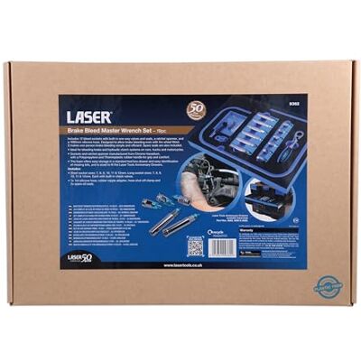 Laser 9362 Brake Bleed Master Wrench Set 19pc 50th Anniversary Laser 9362 Brake Bleed Master Wrench Set 19pc 50th Anniversary