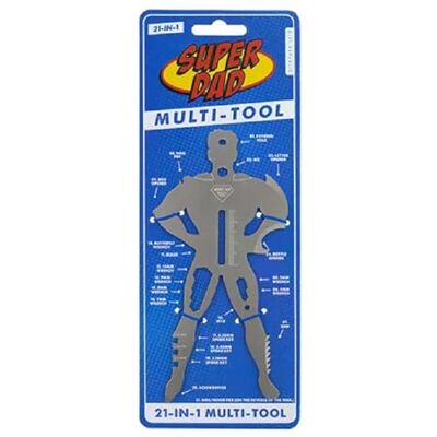 Gift Republic Super Dad Multi-Tool – 21-in-1 Superhero Pocket Gadget Wrenches, Screwdrivers, Saw & Bottle Opener Funny Practical Gift for Dad Keyring Tool for DIY & Everyday Fixes Gift Republic Super Dad Multi-Tool – 21-in-1 Superhero Pocket Gadget Wrenches, Screwdrivers, Saw & Bottle Opener Funny Practical Gift for Dad Keyring Tool for DIY & Everyday Fixes