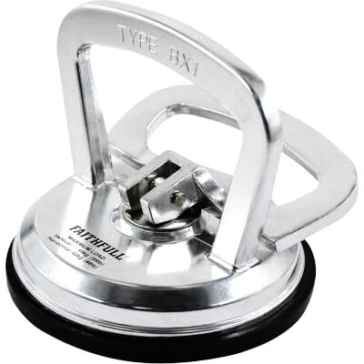 Faithfull Single Pad Aluminium Pro Suction Lifter 123mm – Heavy Duty Glass, Tile & Marble Lifting Tool for Tiling, Glazing & Installation – Load Capacity 45kg Vertical / 40kg Horizontal Faithfull Single Pad Aluminium Pro Suction Lifter 123mm – Heavy Duty Glass, Tile & Marble Lifting Tool for Tiling, Glazing & Installation – Load Capacity 45kg Vertical / 40kg Horizontal