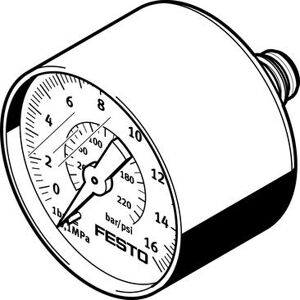 FESTO 548010 Model PAGN-40-16-P10 Pressure Gauge FESTO 548010 Model PAGN-40-16-P10 Pressure Gauge