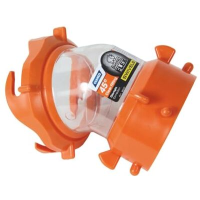 Camco RhinoFLEX Clear 45 Degree RV Sewer Hose Swivel Fitting-Allows You to See When Tank is Empty, Odor Protection Durable and Secure Connection (39847) Camco RhinoFLEX Clear 45 Degree RV Sewer Hose Swivel Fitting-Allows You to See When Tank is Empty, Odor Protection Durable and Secure Connection (39847)
