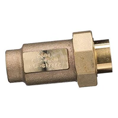 Zurn Wilkins 12UFX12F-700XL Dual Check Valve, 1/2 Inch Union FNPT Inlet x 1/2 Inch FNPT Outlet Zurn Wilkins 12UFX12F-700XL Dual Check Valve, 1/2 Inch Union FNPT Inlet x 1/2 Inch FNPT Outlet