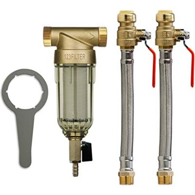 iSpring WSP-50 Reusable Spin Down Sediment Water Filter with Push Fit Ball Valve iSpring WSP-50 Reusable Spin Down Sediment Water Filter with Push Fit Ball Valve