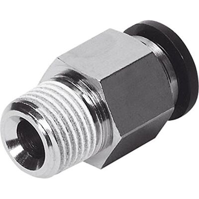 FESTO 190643 QS-1/8-10 Push In Fitting, 54mm, Pack of 10 FESTO 190643 QS-1/8-10 Push In Fitting, 54mm, Pack of 10