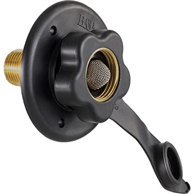 RecPro RV City Water Fill Inlet Black Optional Hose Elbow Flange Brass with Check Valve Camper Trailer Marine (No Hose Elbow) Made in America RecPro RV City Water Fill Inlet Black Optional Hose Elbow Flange Brass with Check Valve Camper Trailer Marine (No Hose Elbow) Made in America