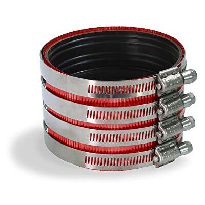 Supply Giant Everflow 15400CS 4" Heavy Duty, Husky Type, No-Hub Coupling with Colored Shield Supply Giant Everflow 15400CS 4" Heavy Duty, Husky Type, No-Hub Coupling with Colored Shield