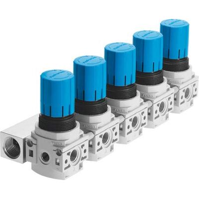 FESTO 540043 Model LRB-1/4-DB-7-O-K5-MINI Pressure Regulating Valve Manifold FESTO 540043 Model LRB-1/4-DB-7-O-K5-MINI Pressure Regulating Valve Manifold