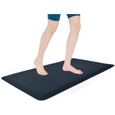 Art3d Anti Fatigue Mat 1/2 Inch Cushioned Kitchen Mats Non Slip Foam Comfort Cushion for Standing Desk, Office or Garage Floor (17.3"x28", Majolica Blue) Art3d Anti Fatigue Mat 1/2 Inch Cushioned Kitchen Mats Non Slip Foam Comfort Cushion for Standing Desk, Office or Garage Floor (17.3"x28", Majolica Blue)