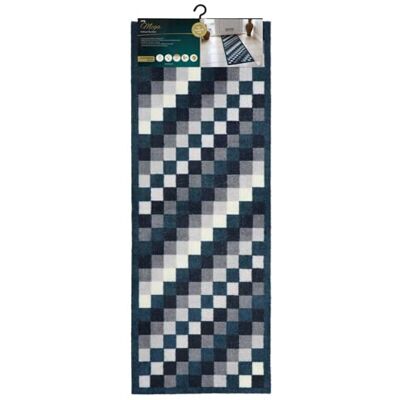 JVL Mega Machine Washable Runner Doormat - 57x150 cm - Blue JVL Mega Machine Washable Runner Doormat - 57x150 cm - Blue