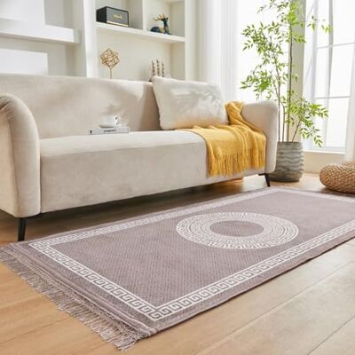 GC GAVENO CAVAILIA Greek Living Room Rugs Large 160X230 Cm Polyester Runner Rugs For Hallway Indoor Bedroom, Office Machine Washable Area Rug Super Soft Fluffy Rug Floor Carpet Mat, Mink GC GAVENO CAVAILIA Greek Living Room Rugs Large 160X230 Cm Polyester Runner Rugs For Hallway Indoor Bedroom, Office Machine Washable Area Rug Super Soft Fluffy Rug Floor Carpet Mat, Mink