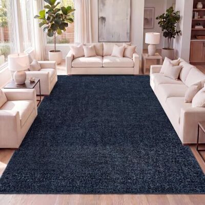 JONATHAN Y SEU100C-3 Haze Low Area Rug, Navy, 3ft x 5ft JONATHAN Y SEU100C-3 Haze Low Area Rug, Navy, 3ft x 5ft