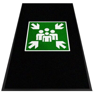 M+A Matting Andersen 2120349 Nylon Fibre Interior Classic Impressions Floor Mat with Safety Logo Mat, Nitrile Rubber Backing, 830 G/M2, Landscape, 85 x 150 cm M+A Matting Andersen 2120349 Nylon Fibre Interior Classic Impressions Floor Mat with Safety Logo Mat, Nitrile Rubber Backing, 830 G/M2, Landscape, 85 x 150 cm