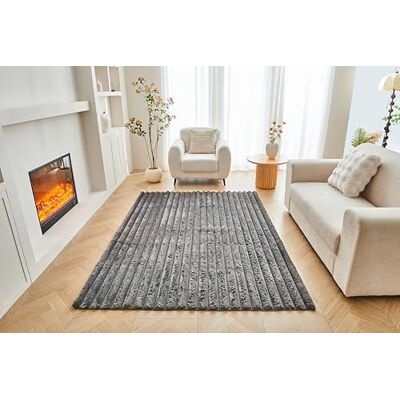GC GAVENO CAVAILIA Faux Fur Fleece Area Rugs For Living Room Bedroom, Dining Room, Office Indoor Outdoor Washable Rug Non Slip Floor Mat Thick Pile Carpet Runner Fluffy Shaggy Rug, 120x170 Cm GC GAVENO CAVAILIA Faux Fur Fleece Area Rugs For Living Room Bedroom, Dining Room, Office Indoor Outdoor Washable Rug Non Slip Floor Mat Thick Pile Carpet Runner Fluffy Shaggy Rug, 120x170 Cm