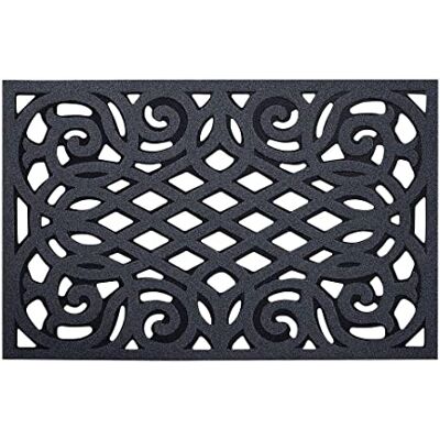 Nicoman Outdoor Doormat Decorative Stair Mats Heavy Duty Drainage Dirt Trapper Porch Rubber Skid Proof Anti Slip (Large, Grey, 90 x 60cm) Nicoman Outdoor Doormat Decorative Stair Mats Heavy Duty Drainage Dirt Trapper Porch Rubber Skid Proof Anti Slip (Large, Grey, 90 x 60cm)