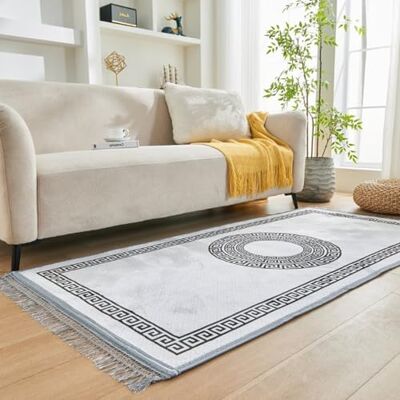 GC GAVENO CAVAILIA Greek Living Room Rugs Large 160X230 Cm Polyester Runner Rugs For Hallway Indoor Bedroom, Office Machine Washable Area Rug Super Soft Fluffy Rug Floor Carpet Mat, Grey GC GAVENO CAVAILIA Greek Living Room Rugs Large 160X230 Cm Polyester Runner Rugs For Hallway Indoor Bedroom, Office Machine Washable Area Rug Super Soft Fluffy Rug Floor Carpet Mat, Grey