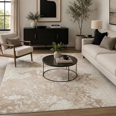 Serdim Rugs Serenity Metallic Two-Tone Indoor Area Rug Contemporary Abstract Design Liquid Stone- 120x170 cm Serdim Rugs Serenity Metallic Two-Tone Indoor Area Rug Contemporary Abstract Design Liquid Stone- 120x170 cm