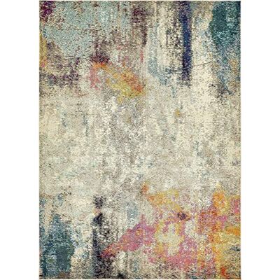 Unique Chromatic Collection Modern Colorful & Vibrant Abstract Area Rug for Any Home Décor, Rectangular 9' 0" x 12' 0", Beige/Pink Unique Chromatic Collection Modern Colorful & Vibrant Abstract Area Rug for Any Home Décor, Rectangular 9' 0" x 12' 0", Beige/Pink