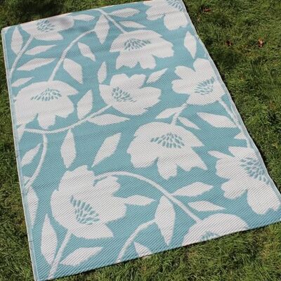Fusion Luna Collection Outdoor Rug – Duck Egg Blue Floral Botanical Print – Waterproof Picnic Blanket & Beach Mat – Garden Patio Balcony Carpet – 120x170cm Lightweight Weather-Resistant Mat Fusion Luna Collection Outdoor Rug – Duck Egg Blue Floral Botanical Print – Waterproof Picnic Blanket & Beach Mat – Garden Patio Balcony Carpet – 120x170cm Lightweight Weather-Resistant Mat