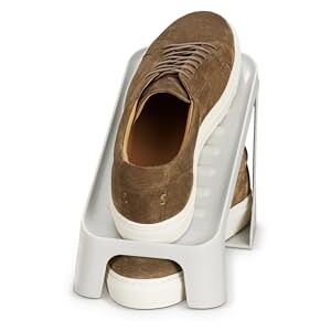 Joseph Joseph Shoe-In Compact Shoe Organiser, Flip-Up Slots for Easy Access, Non-slip, Holds 1 Pair, Ideal for Shelves/Wardrobes, 2-Pack Joseph Joseph Shoe-In Compact Shoe Organiser, Flip-Up Slots for Easy Access, Non-slip, Holds 1 Pair, Ideal for Shelves/Wardrobes, 2-Pack