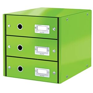 Leitz 60480054 A4 Drawer Cabinet, 3 Drawers, Click and Store, WOW Range, Green Leitz 60480054 A4 Drawer Cabinet, 3 Drawers, Click and Store, WOW Range, Green