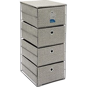 JVL Silva 4 Drawer Wide Fabric Storage Tower - Storage Tower JVL Silva 4 Drawer Wide Fabric Storage Tower - Storage Tower