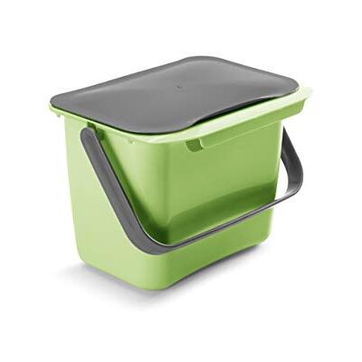 Metaltex Bin-Tex Trash Bin - 4L, Green, Wall/Hang, Dishwasher Safe - Trash Bin Metaltex Bin-Tex Trash Bin - 4L, Green, Wall/Hang, Dishwasher Safe - Trash Bin