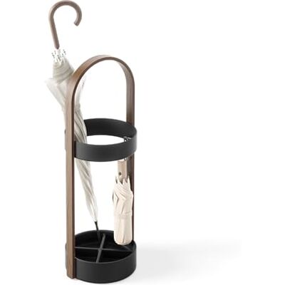 Umbra Bellwood Umbrella Stand, Space-Saving Umbrella Stand, Great for the Front Door/Entryway, Black/Walnut Umbra Bellwood Umbrella Stand, Space-Saving Umbrella Stand, Great for the Front Door/Entryway, Black/Walnut