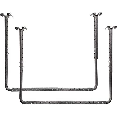 HyLoft 80844-10 34 in. x 26 in. Adjustable Garage Ceiling Mount Storage Rack Kit Hammertone HyLoft 80844-10 34 in. x 26 in. Adjustable Garage Ceiling Mount Storage Rack Kit Hammertone