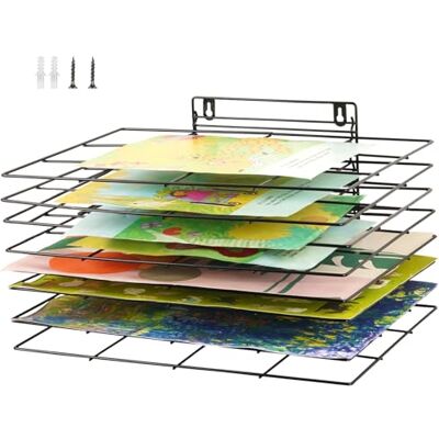 Lzttyee Art Drying Rack for Classroom Paint Drying Rack Small Art Drying Rack Wall Art Storage Rack with 8 Removable Shelves for Classrooms and Art Studios(8 Shelves) Lzttyee Art Drying Rack for Classroom Paint Drying Rack Small Art Drying Rack Wall Art Storage Rack with 8 Removable Shelves for Classrooms and Art Studios(8 Shelves)