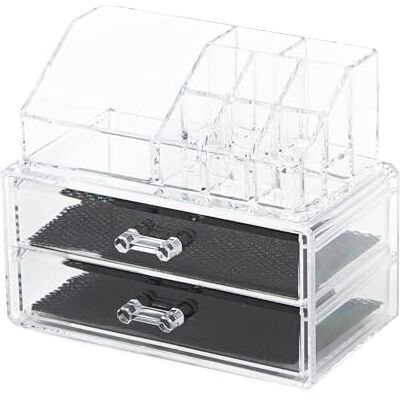 Compactor RAN5048 - Makeup & Jewelry Organizer - 2 Drawers, 9 Compartments Compactor RAN5048 - Makeup & Jewelry Organizer - 2 Drawers, 9 Compartments