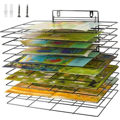 Lzttyee Art Drying Rack for Classroom Paint Drying Rack Small Art Drying Rack Wall Art Storage Rack with 12 Removable Shelves for Classrooms and Art Studios (12 Shelves) Lzttyee Art Drying Rack for Classroom Paint Drying Rack Small Art Drying Rack Wall Art Storage Rack with 12 Removable Shelves for Classrooms and Art Studios (12 Shelves)